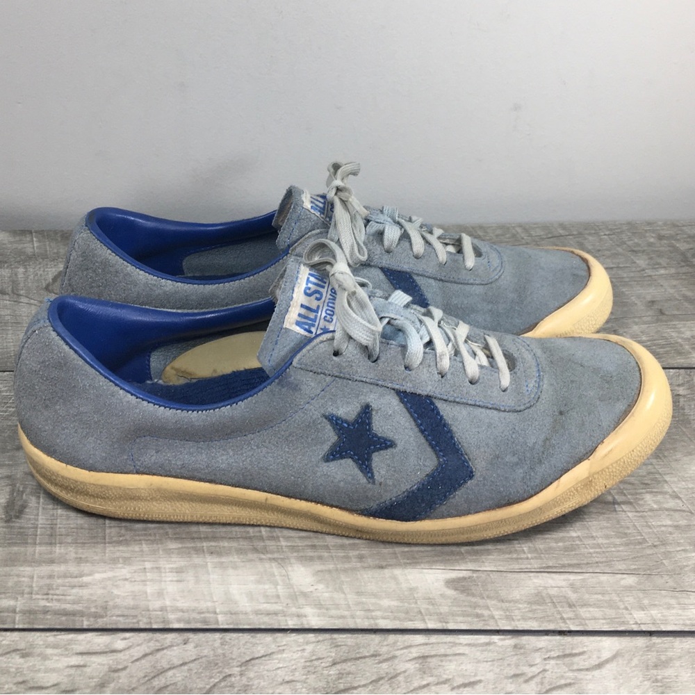 Vtg CONVERSE Chucks Made in Yugoslavia All Star Blue Shoes Sneakers Mens Kicks 8